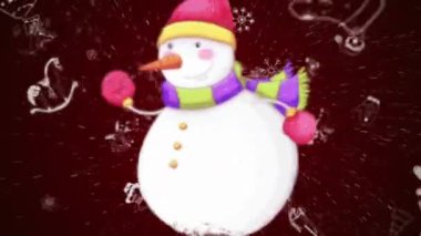 Noel ve yeni yıl tebrik kartı.