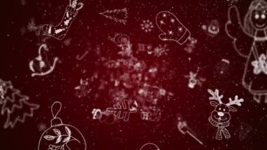 Noel ve yeni yıl tebrik kartı.