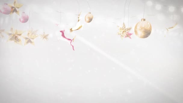 Noel Yeni Yıl Tebrik Kartı — Stok video