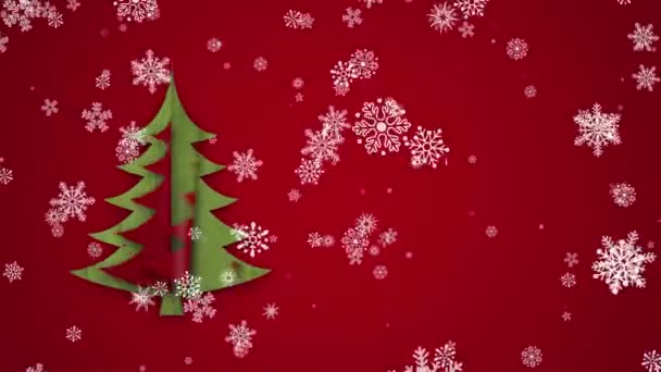 Χριστούγεννα Και Νέο Έτος Ευχετήρια Κάρτα — Αρχείο Βίντεο