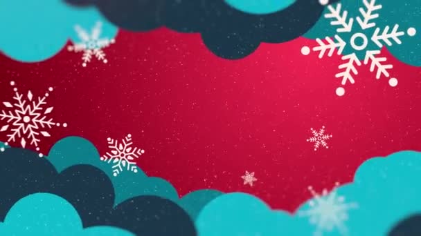 Karácsony Újévi Üdvözlőkártya — Stock videók