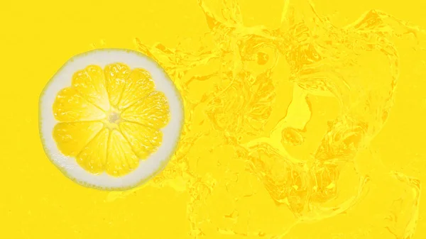 Lemon Citrus Drops Juice — Stock Photo, Image