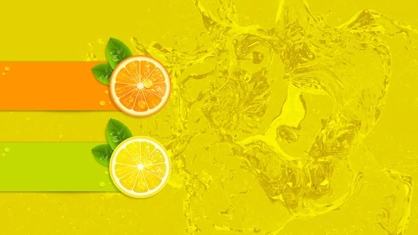 Lemon Citrus Drops Juice — Stock Photo, Image