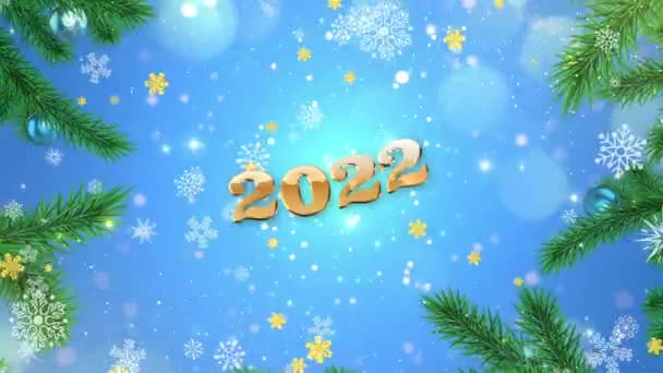 Tarjeta Felicitación Navidad Año Nuevo — Vídeos de Stock