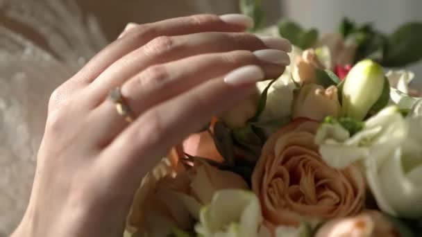 Bröllop Intro För Film Med Hjärtan Och Spets Mönster — Stockvideo