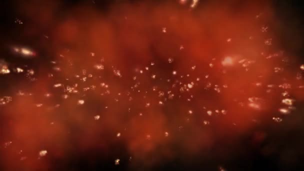 Chispas Fuego Nube Dinámica Humo — Vídeos de Stock
