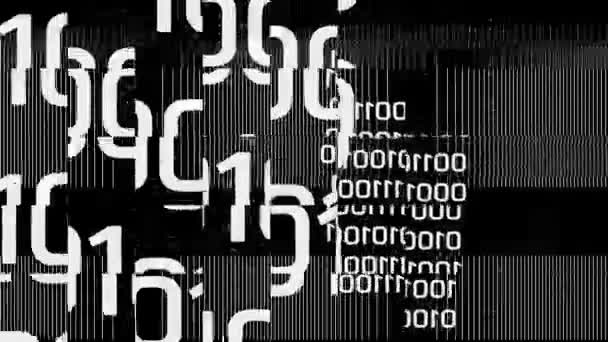 Typographic Numeric Letter Code — Stock Video