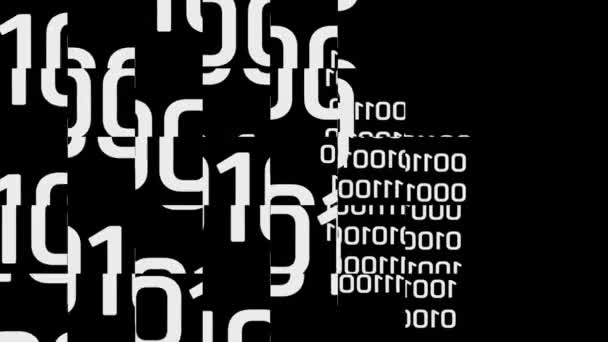 Typografische Numerieke Lettercode — Stockvideo