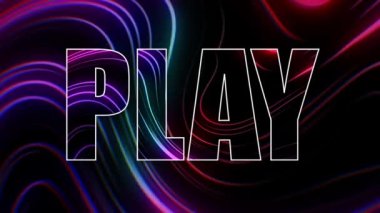 neon sözcük soyut arkaplanda oyun