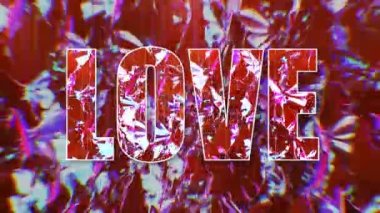 soyut bir arkaplanda sevgi kelimesi bir konturla özetlenmiştir.