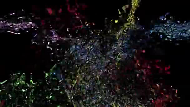 액체의 페인트 입자를 — 비디오