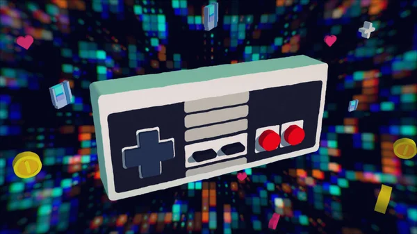 intro with joystick and game consoles