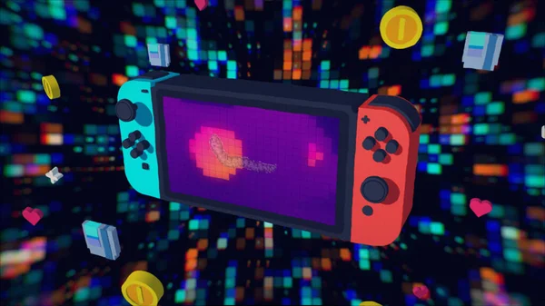 intro with joystick and game consoles