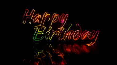 doğum günü giriş kartı mutlu yıllar ışıltı parçacıkları arkaplanlı