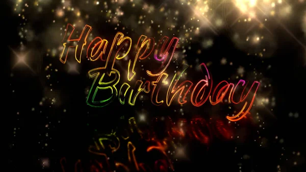 doğum günü giriş kartı mutlu yıllar ışıltı parçacıkları arkaplanlı