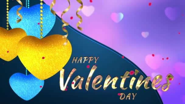 Biglietto Auguri San Valentino Con Dichiarazione Amore — Video Stock