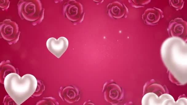 Carte Voeux Pour Saint Valentin Avec Une Déclaration Amour — Video