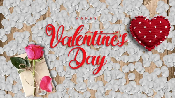 Biglietto Auguri San Valentino Con Dichiarazione Amore — Foto Stock