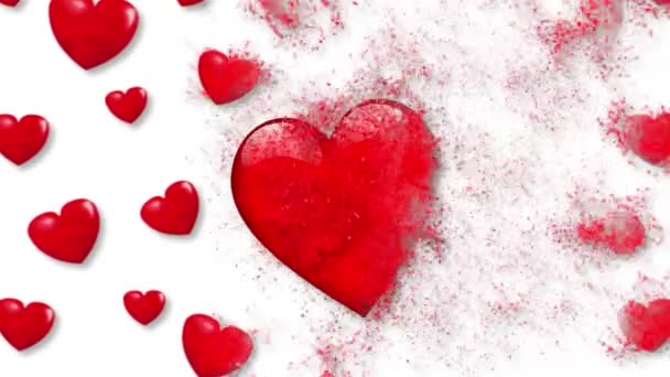 Cartão Saudação Para Dia Dos Namorados Com Uma Declaração Amor — Vídeo de Stock