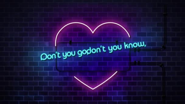 Wenskaart Voor Valentijnsdag Met Een Liefdesverklaring — Stockvideo