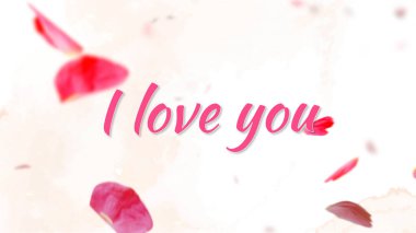 Sevgililer günü için bir tebrik kartı ve bir aşk ilanı.