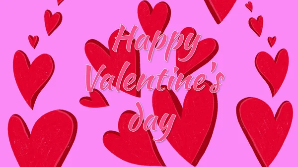 Grußkarte Zum Valentinstag Mit Liebeserklärung — Stockfoto