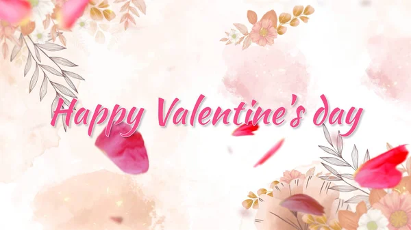 Biglietto Auguri San Valentino Con Dichiarazione Amore — Foto Stock