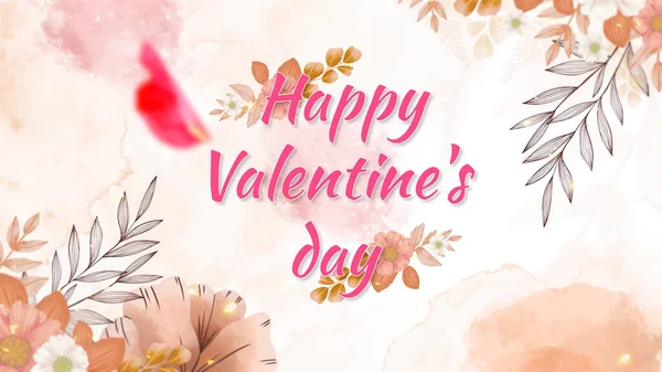 Biglietto Auguri San Valentino Con Dichiarazione Amore — Foto Stock