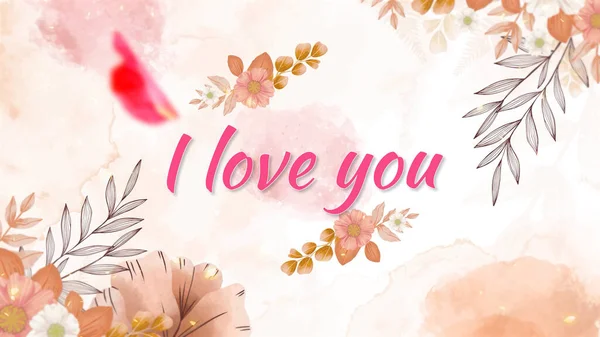Вітальна Листівка День Святого Валентина Проголошенням Любові — стокове фото