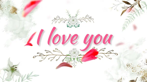 Открытки День Святого Валентина Признанием Любви — стоковое фото