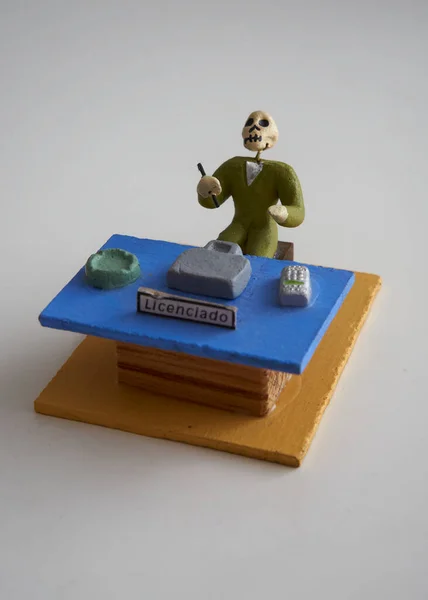 Geleneksel Meksikalı figürü Meksika 'da Ölülerin Günü' nü kutlamak için