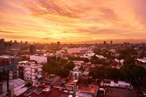 Horizonte Ciudad México Hermoso Amanecer — Foto de Stock