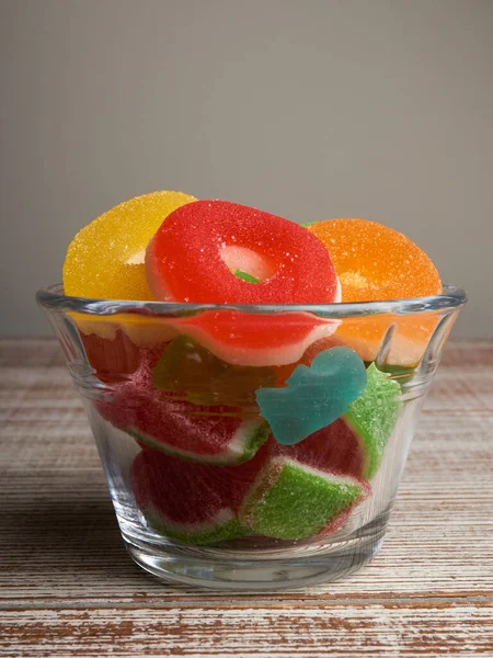 Delicious Jelly Candies Rings Close — Stock Photo, Image