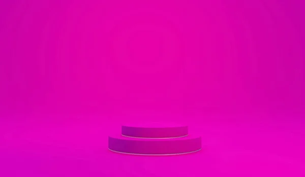 Rendering Concept Blank Podium Purple Velvet Violet Theme Commercial Cosmetic — 图库照片