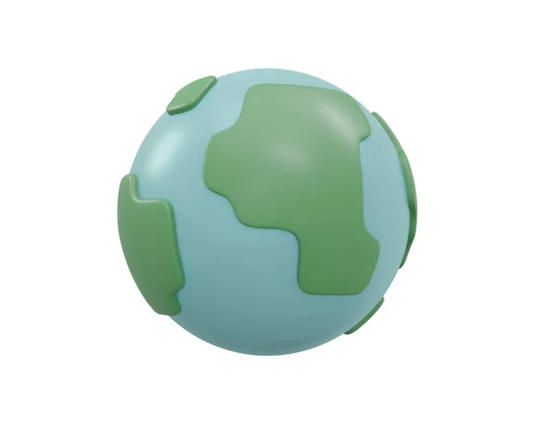 Renderöinti Maan Kuvake Symboli Render Kuvitus Minimaalinen Sarjakuva Tyyli — kuvapankkivalokuva