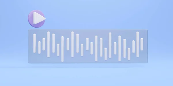 Rendering Ljud Ikon Bakgrund Begreppet Musik Internet Render Illustration Tecknad — Stockfoto