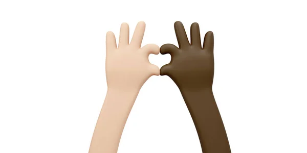 Αποτύπωση Των Χεριών Πολλά Χρώματα Του Δέρματος Gesturing Μίνι Πινακίδα — Φωτογραφία Αρχείου