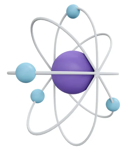 Representación Icono Molécula Aislado Concepto Blanco Icono Elemento Ciencia Render —  Fotos de Stock