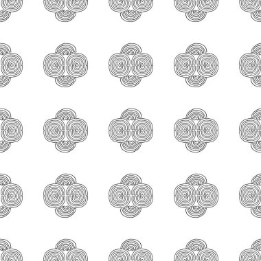 Güzel, dikişsiz el çizimi mürekkep çizgisi soyut antik çember Asya desenli arka plan