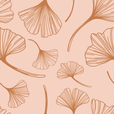 Ginkgo yapraklı desen. pürüzsüz arkaplan bırakır.