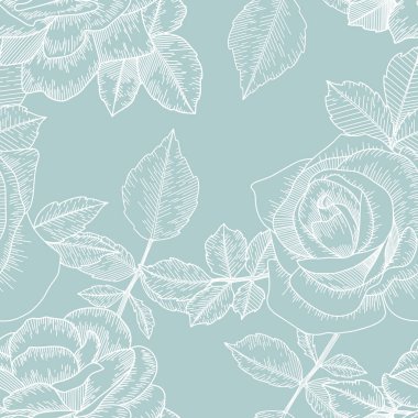 Güller vektör deseni. El yapımı tasarım elementleri. Eps 10