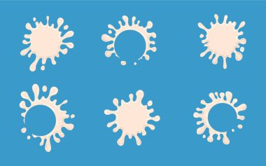 Vektör süt sıçraması. Soyut vektör çizimi. Sıçrama ayarları