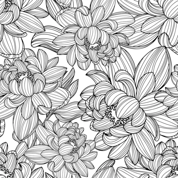 Muster Mit Blumen Vektorhand Gezeichnet — Stockvektor