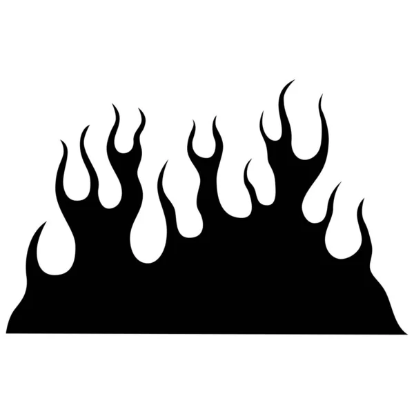Огонь Пламя Изолированы Белом Фоне Дизайн Племенных Татуировок — стоковый вектор