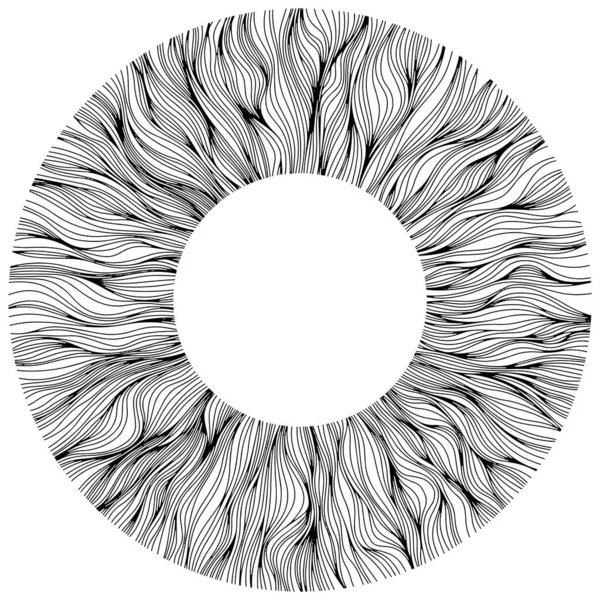 Abstract Eye Illustration Iris Decorative Image Circle Vector Line Sketch — 图库矢量图片