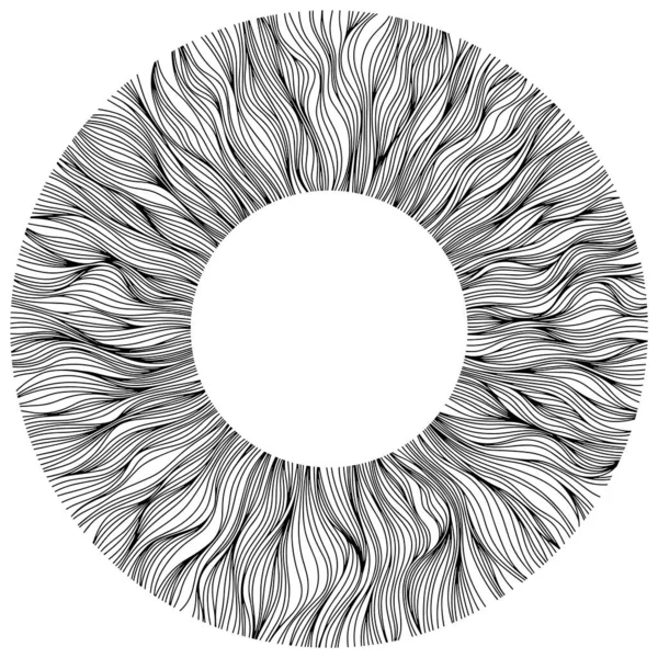 Abstract Eye Illustration Iris Decorative Image Circle Vector Line Sketch — 图库矢量图片