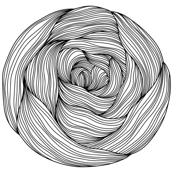 Абстрактная Роза Векторная Топографическая Карта Бесшовный Фон Тонкие Черные Линии — стоковый вектор