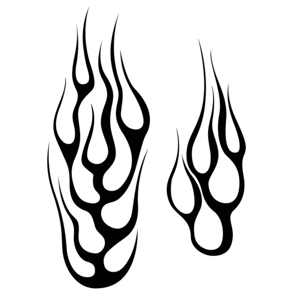 Fire Flames Isolated Template Tribal Vector Design Car Stickers Icon — Vector de stock