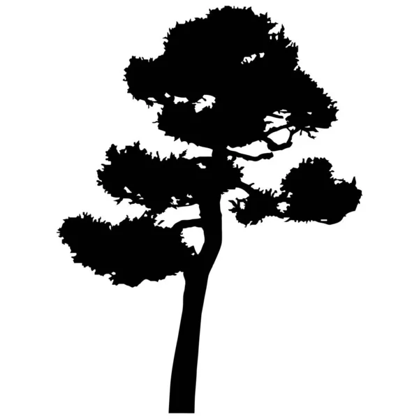 Vector Silhouette Tree Isolated Eps — Stockový vektor