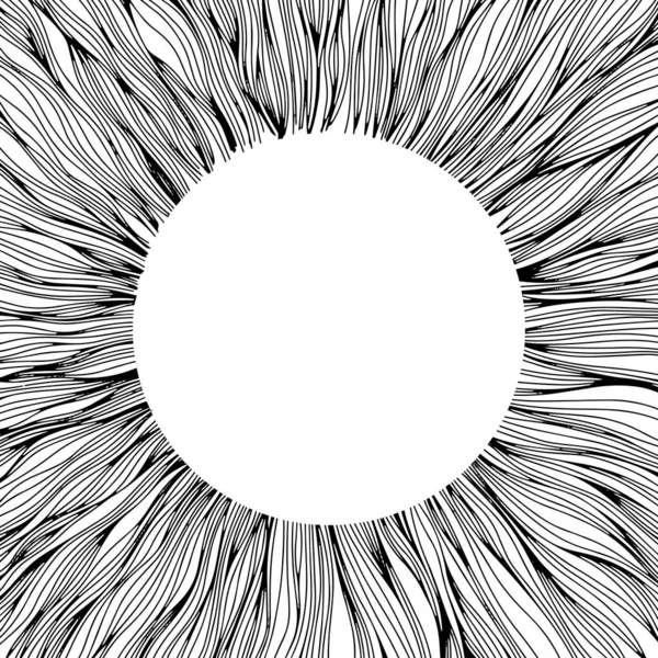 Abstract Eye Illustration Iris Decorative Image Circle Vector Line Sketch — Image vectorielle